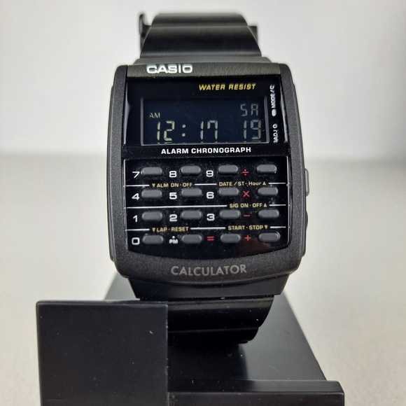 Casio Vintage Calculator Watch Black - Picture 1 of 6